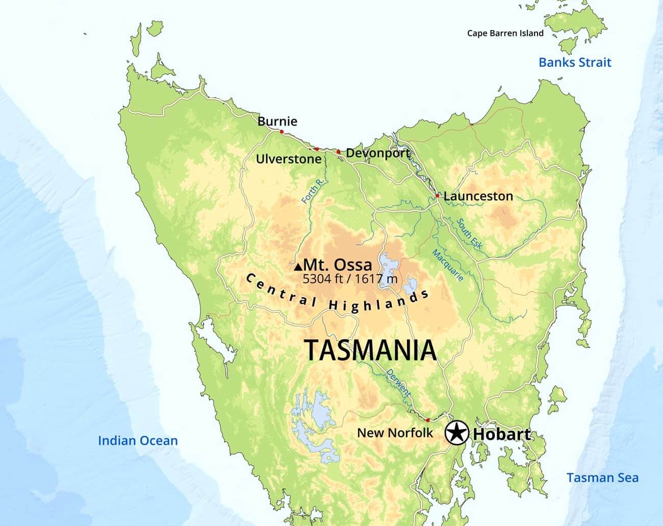 Tasmania Map - Tasmania Visa Requirements Update 2022-2023